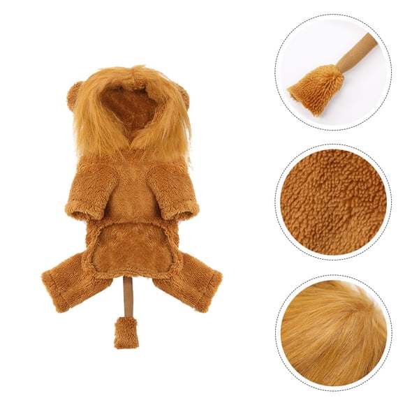 UPGRATOR Pet Funny Dress Up Golden Flannel Dog Costume 1Pack for Photo Shoots