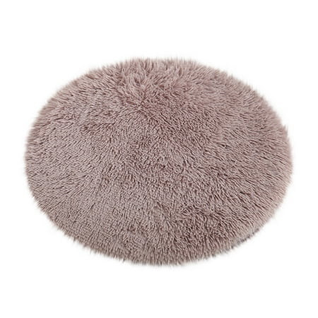 JeashCHAT Round Plush Cat Bed Mat 15.7 inch Pet Cushion for Indoor Cats Puppy Washable Warm Cat Dog Bed Cushion Pad Mat