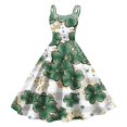 thumbnail image 3 of WILLBEST Turquoise Dress Women Sleeveless Knee Length Retro A Line Flared S Formal Prom Party Dress, 3 of 3