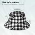 thumbnail image 5 of Balery Anchor Black Tartan Plaid Sun Hats for Men Women Bucket Hat UPF 50+ Buckey Hat Boonie Hat Foldable UV Protection Hiking Beach Fishing Summer, 5 of 9