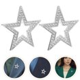 thumbnail image 3 of 2 broches de estrella de cinco puntas: broche de estrella con diamantes de imitación, broche de cristal elegante y brillante para mochila, ideal para mujer, niña, fiesta, baile o ceremonia., 3 of 7