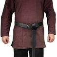 thumbnail image 2 of Medieval Embossed PU Leather O-Ring Belt, Retro Renaissance Knight Belt, 2 of 6