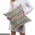 thumbnail image 5 of Ambesonne Colorful Fabric by the Yard Upholstery, Continuing Round Squares, 1 Yard, Multicolor, 5 of 5