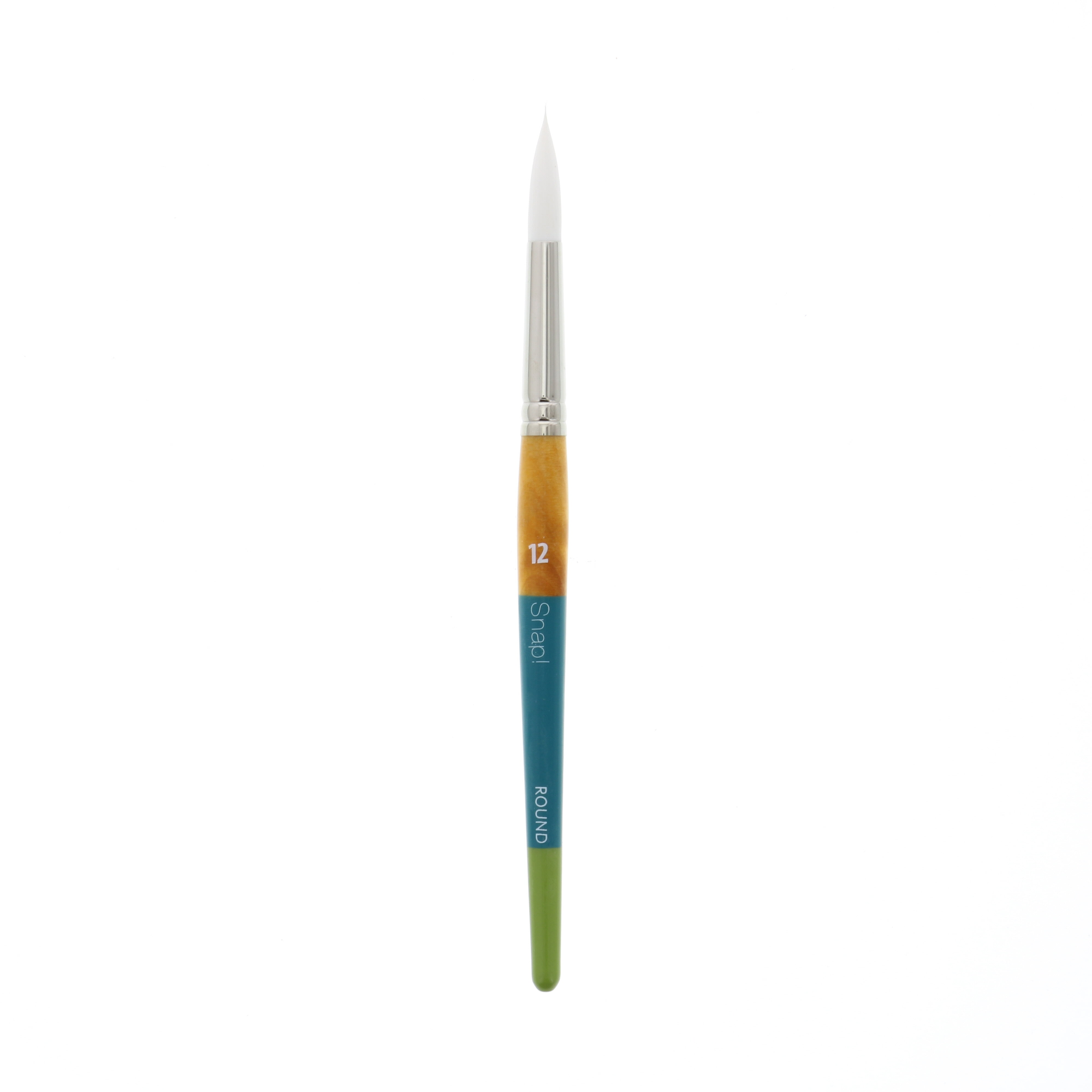 Princeton Brush Snap Short Handle White Nylon Taklon Brush, Round, 12