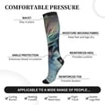 thumbnail image 4 of Picia Ink Style Wave Dragon Printed Sports Compression Socks - 15-20mmHg Graduated Compression, High-Performance Soft and Breathable Socks for Men and Women, 4 of 5