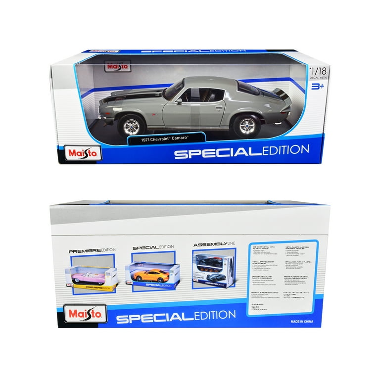 1971 Chevrolet Camaro Gray with Black Stripes 