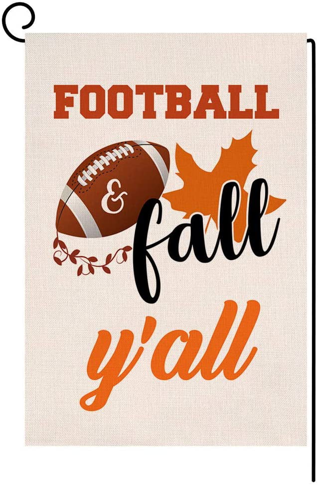 Football and Fall Y'all Small Garden Flag Vertical Double Sided Yard Flag Decor 