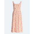 thumbnail image 5 of Free Assembly Women's and Women's Plus Square Neck Cotton Midi Panel Dress, Sizes XS-4X, 5 of 5
