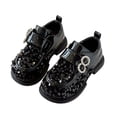 thumbnail image 3 of LYHao Girls Fashion Glitter Ballet Soft Sole Party Shoes For Toddler Kids Casual Performance ,Girls Boots Sizes 10 Black(3.5-4 Years), 3 of 6