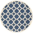 thumbnail image 1 of Safavieh Courtyard Navy Indoor Outdoor Rug - Round 4', 1 of 4
