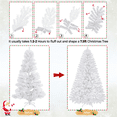 thumbnail image 3 of Yaheetech 7.5ft Pre-lit Artificial Christmas Tree with Foldable Stand, White, 3 of 8