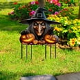 thumbnail image 2 of 2D Flat Halloween Garden Stakes, Small Witch and Pumpkin Man Yard Decor, Outdoor Lawn Decoration for Halloween Festival - E, 2 of 4