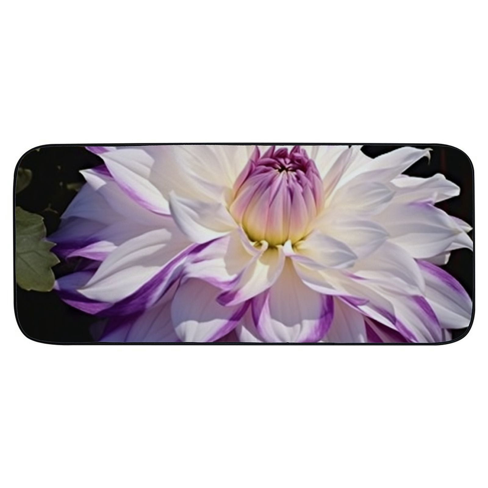 Qinduosi Decorative Door Mat, Door Mat with Non-Slip Rubber Backing, Easy Cleaning, Traps Dirt, for Entry, Patio, Garage - Dahlia Flower Garden Plant Nature Blooming 19.68*47.24 in