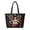 Black Christmas Reindeer, variant on Santa Claus Padded Large Tote Bag, Fluffy Spacious Shoulder Handbag for Christmas Gift Shopping Holiday Party, Lightweight Reusable Daily Grocery Carryall for Women