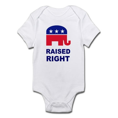 

CafePress - Raised Right GOP Infant Bodysuit - Baby Light Bodysuit