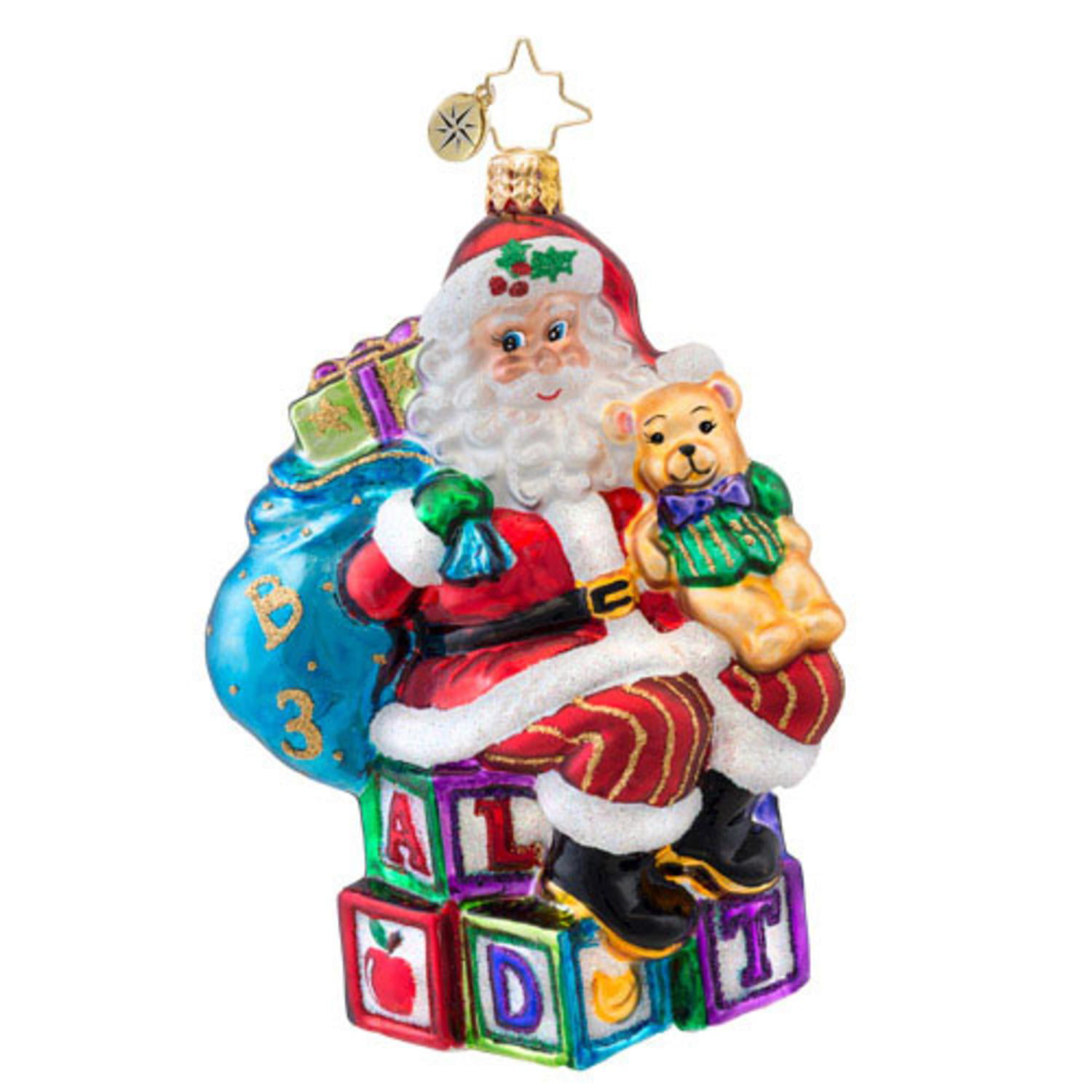 Christopher Radko Hand-Crafted European Glass Christmas Ornament The Building Blocks of Learning