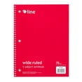 thumbnail image 1 of Cahier 1 Sujet, 70 Pages, Large Ligné, Rouge, 1 of 1