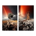 thumbnail image 2 of Designart "Rainbow Monochrome happiness Landscape" Rainbow Wall Art Set Of 2 - Grey Landscapes Gallery Set For Office Decor, 2 of 7