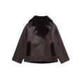 thumbnail image 1 of Veste en Fausse Fourrure d'Hiver pour Femmes, Manches Longues, Col Chic, Manteau Court Chaud, 1 of 19