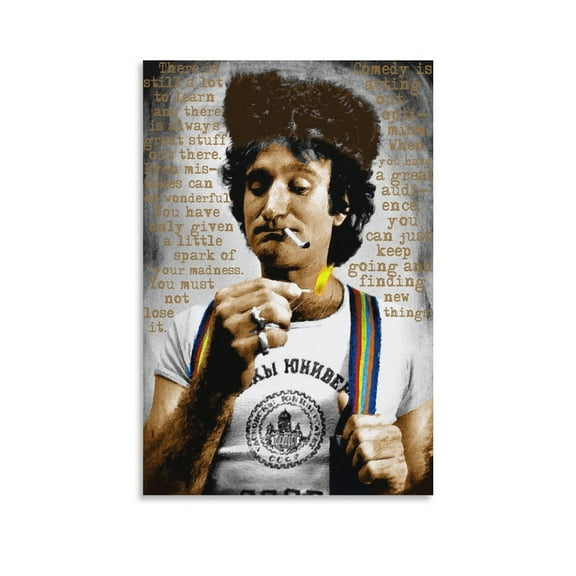 Robin Williams Poster Quotes Posters Wall Art Painting Canvas Gift Living Room Prints Bedroom Decor Poster Artworks 16x24inch(40x60cm)