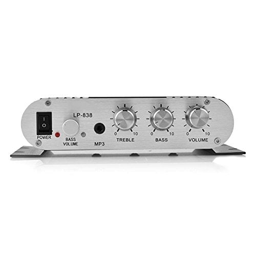 Wendry Amplificador de Audio Estéreo, Mini HiFi 2.1 Stereo Bass Car Ho