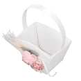 thumbnail image 4 of BRI Cesta de flores portátil para dama de honor de boda, cesta de flores de mano para niña, accesorios de fotografía, suministros de boda, 4 of 10