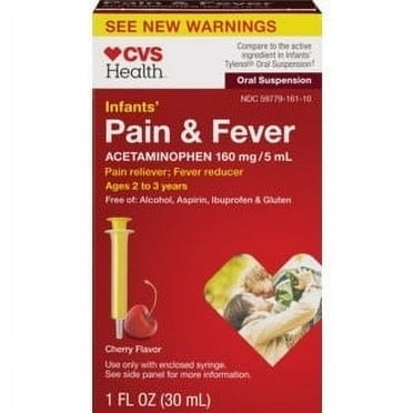 CVS Health Infants' Acetaminophen Oral Suspension – Pain & Fever Relief, Cherry, 1oz