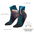 thumbnail image 6 of Sigee Abstract Botanical Heart for Crew Soft Moisture-wicking Socks ,Cushion Moisture Wicking Boot Socks for Men and Women, 6 of 7