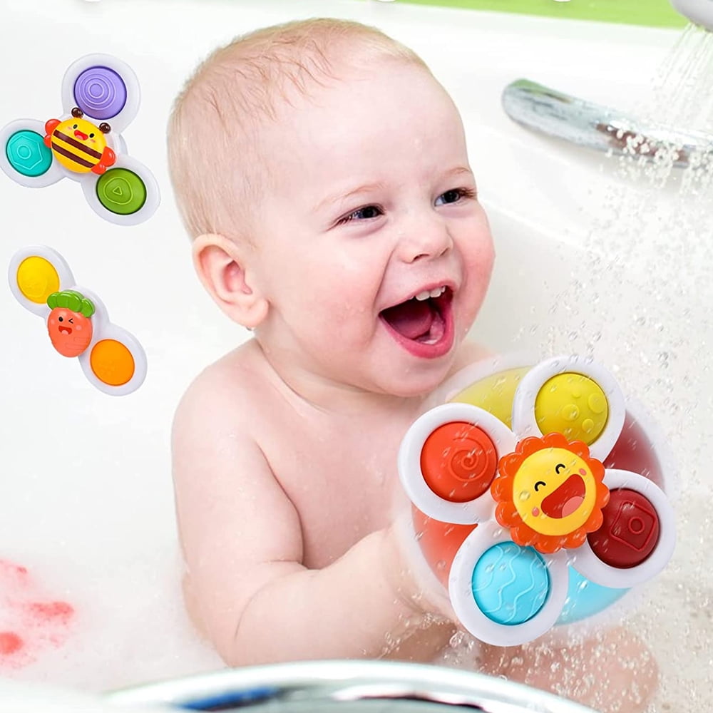 Jouet Ventouse Bébé En Silicone - Fleur Sensorielle Pour Fenêtre, Baignoire, Chaise Haute - À Partir De 3 Ans