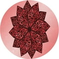 thumbnail image 1 of Ahgly Company Machine Washable Indoor Round Transitional Light Coral Pink Area Rugs, 3' Round, 1 of 7