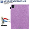 thumbnail image 3 of Allytech Case for Apple iPad Air 4th Gen 10.9"/ iPad Pro 11 2021/2020/2018, Kickstand Document Pocket Business Type Folio Flip Auto Sleep Wake Shockproof Case Cover Compatible with Keyboard, Purple, 3 of 5