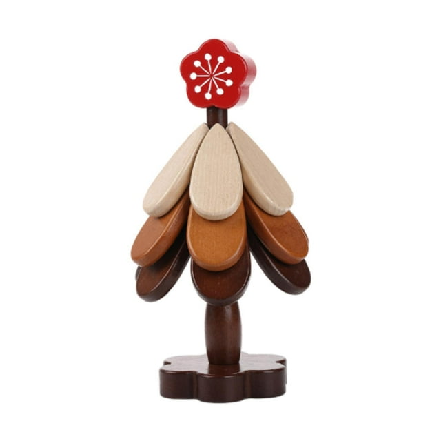 Posavasos de madera con forma de árbol, salvamanteles de madera con soporte, plegables, decoración creativa para el hogar flor roja