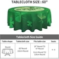 thumbnail image 6 of Round St. Patrick''s Day Tablecloth Green Irish Shamrocks Waterproof Washable Tablecloth Clover Themed Table Cover for Holiday Party Dinner Kitchen Decoration 60 inch, 6 of 6