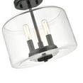 thumbnail image 5 of Millennium Lighting  Asheville 3 Light Semi-Flush Ceiling Mount with Clear Glass Shade in Multiple Finishes Chrome N/A Chrome, 5 of 5