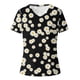 thumbnail image 4 of Fiudx Ofertas Flash Del Día Solo En Línea Camisetas Holgadas de Manga Corta con Cuello En V Informales con Estampado de Moda para Mujer, 4 of 4