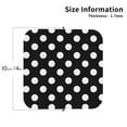 thumbnail image 2 of Zufioo Black and White Polka Dot Print Leather Coaster Set, Decorative PVC Coasters 4-pack - Scald and Stain-resistant, Suitable for Home, Cafes, Restaurants-Square, 2 of 6