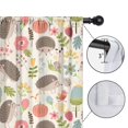 thumbnail image 4 of Blackout Kids Curtains,Hedgehog Pattern with Pioneer Flower Childrens Insulated Curtains Set Of 2,Bedroom Essentials,Toddler Room Decor 42"x54"(106x137cm), 4 of 4