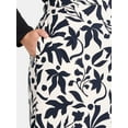 thumbnail image 2 of Time and Tru Women's and Women’s Plus Linen Blend Midi Skirt with Side Slit, Sizes XS-4X, 2 of 4