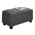 thumbnail image 3 of Designs4Comfort 7th Avenue Ottoman de Rangement en Tissu Gris Capitonné, 3 of 6