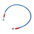thumbnail image 1 of 70 cm 27.56 "Longitud 10 mm ID Motocicleta Hidráulico Línea de freno Tubo de manguera de aceite 28 ° 0 ° Cable trenzado de acero inoxidable para ATV Motocross Sport Bikes Azul, 1 of 1