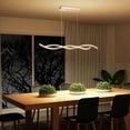 thumbnail image 5 of C Cattleya 2-Light Silver Wave Spiral LED Chandelier, 5 of 7