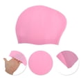 thumbnail image 3 of Unique Bargains 1 Pc Waterproof Solid Color Swim Cap for Women Bright Pink, 3 of 6