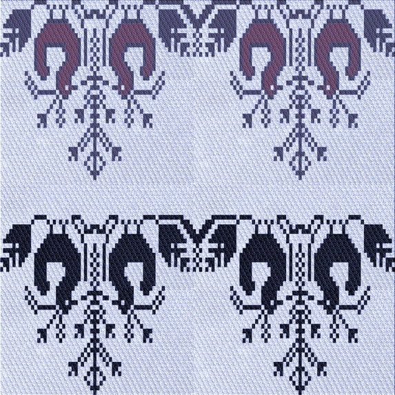 Ahgly Company Indoor Square Patterned Lavender Blue Area Rugs, 7' Square