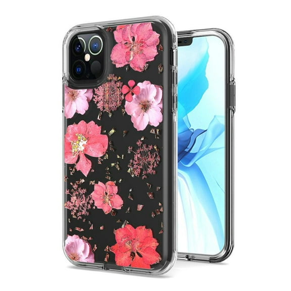 Bemz TPU Gel Apple iPhone 12 Pro Max Phone Case (Slim Protective Cover) - Pink Flowers