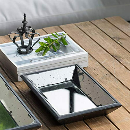 A B Home Rustic Antique Glass Mirror Serving Tray Table Top Centerpiece Display For Entryway Living Room Bedroom Office Farmhouse Decoration Canada - A B Home Decorative Tray