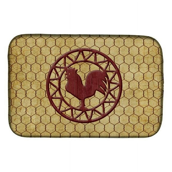Rooster Chicken Coop Dish Drying Mat