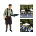 thumbnail image 3 of Figuras de personas 1:64 Trenes Modelos a escala Figuras de personas de plástico arquitectónico Café Camarero, 3 of 9