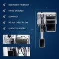thumbnail image 3 of Mighty Aquarium Hang On Back Filter - Aquarium HOB Filter - Adjustable Fish Tank Filter - Aquarium Filters - Nano Aquarium Filter - Fish Aquarium Filter - Hang On Back Aquarium Filter 4-10 Gallons, 3 of 8