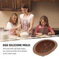 thumbnail image 2 of Light Brown Silicone Easter Egg Chocolate Mold for Kitchen Use, Easy to Clean, HighTemperature Resistant, 2 of 9
