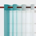 thumbnail image 6 of XWZO Faux Linen Ombre Sheer Curtains 84 inches Long, Light Gradient Semi Sheer Curtains for Bedroom and Living Room, Set of 2 Grommet Window Curtain Panels, 52 x 84 Inches, Teal, 6 of 9